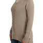 Beige knitted wool sweater