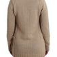 Beige knitted wool sweater