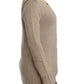Beige knitted wool sweater