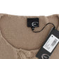 Beige knitted wool sweater