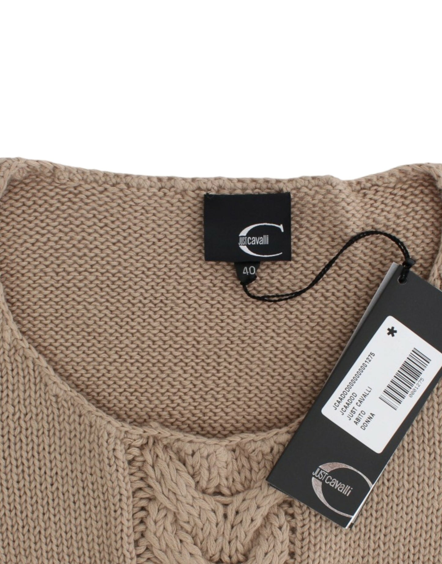 Beige knitted wool sweater