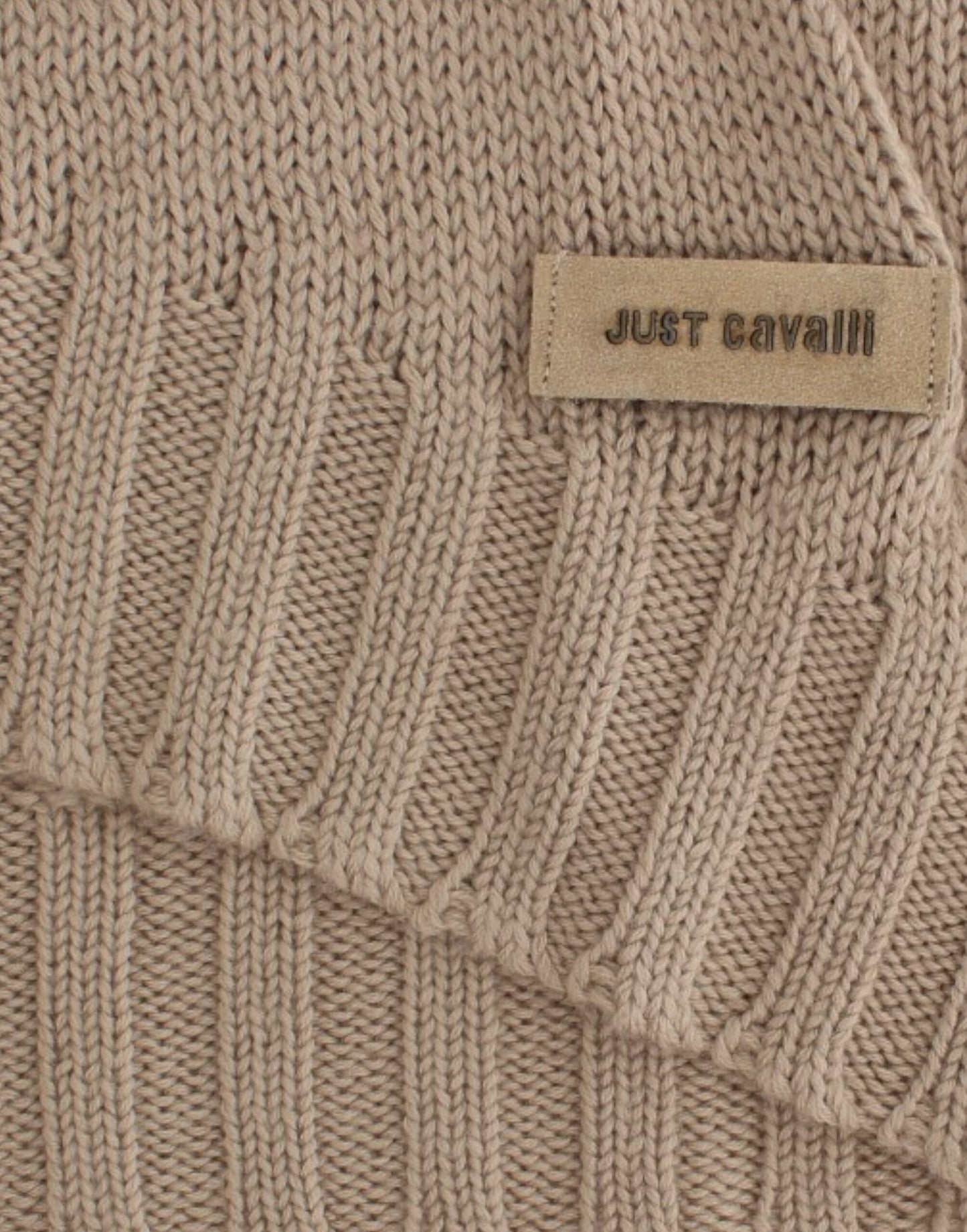 Beige knitted wool sweater