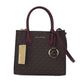 Mercer Medium Leather Messenger Crossbody Handbag (Brown Sig/Merlot)