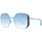 Elegant Silver Trapezium Sunglasses