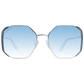 Elegant Silver Trapezium Sunglasses