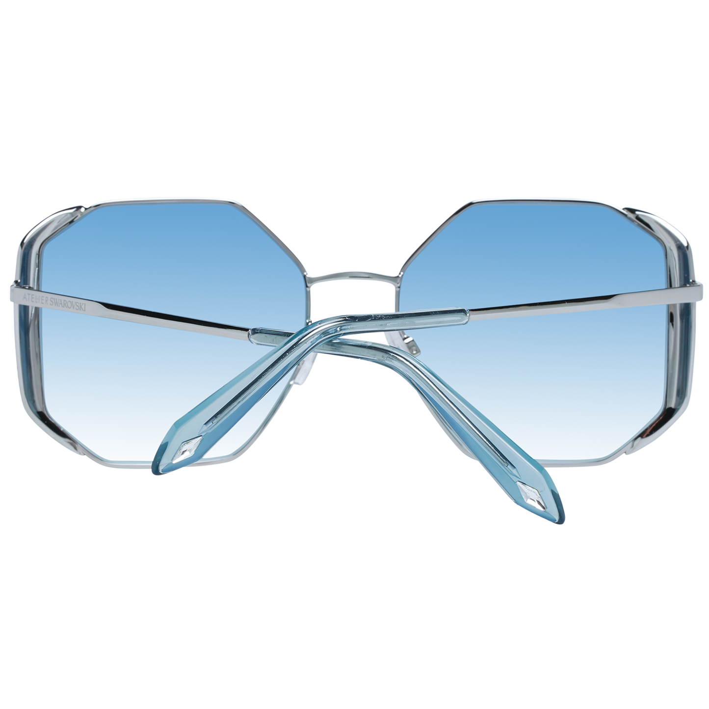 Elegant Silver Trapezium Sunglasses