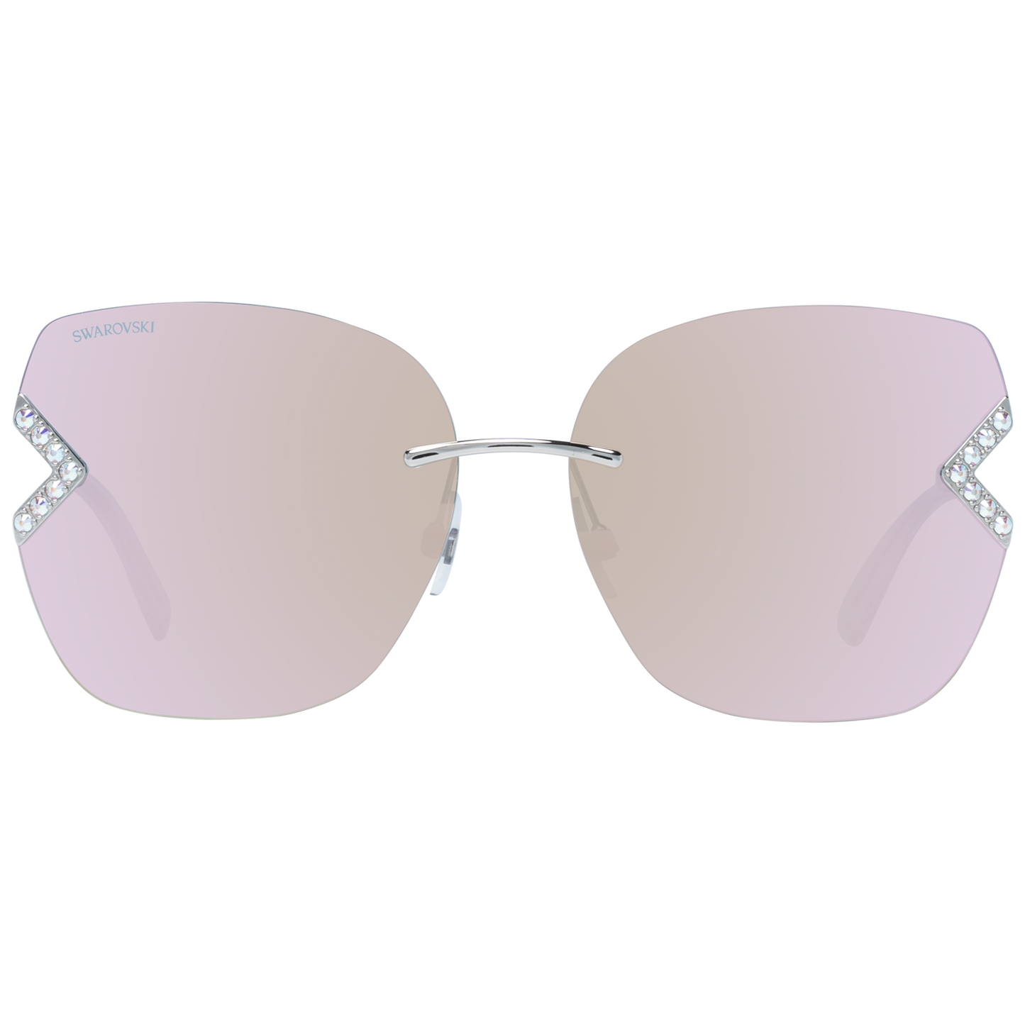 Elegant Rose Gold Oval Sunglasses