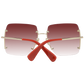 Elegant Gold Metal Square Sunglasses