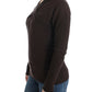 Brown knitted wool sweater