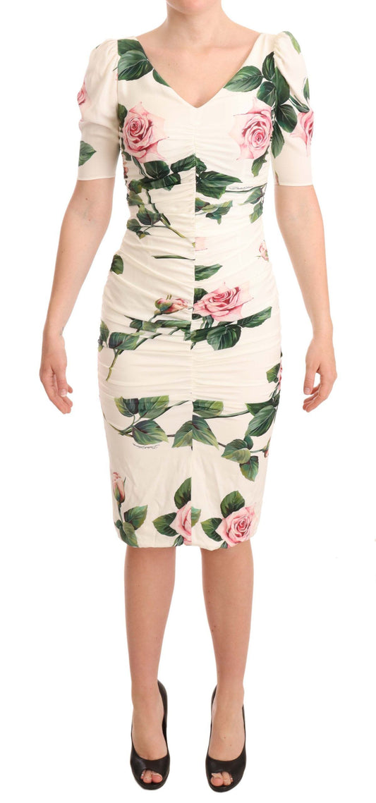 Floral V-Neck Sheath Dress