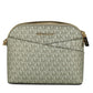 Jet Set Travel Medium Leather X Cross Dome Crossbody Handbag (Pale Gold Signature/Gold)