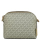 Jet Set Travel Medium Leather X Cross Dome Crossbody Handbag (Pale Gold Signature/Gold)
