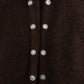 Elegant Short Sleeved Brown Cardigan