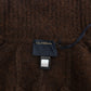 Elegant Short Sleeved Brown Cardigan