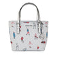 Jet Set Girls Print Signature PVC XS Carryall Top Zip Tote (Bright White Multi)