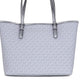 Jet Set Girls Print Medium Signature PVC Carryall Shoulder Tote Handbag (Bright White Multi)