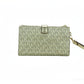 Jet Set Travel Leather Logo Large Double Zip Wristlet Wallet (Pale Gold Metallic)