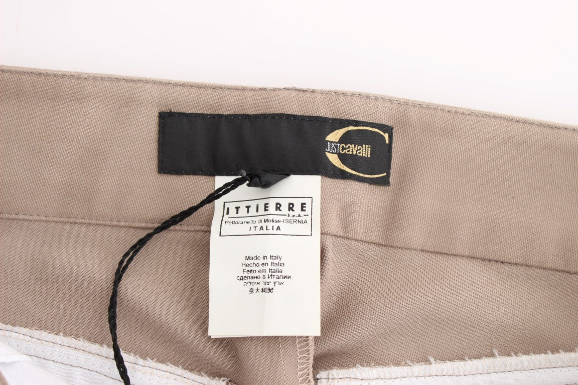 Beige slim dress pants