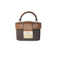Rose Mini Signature PVC Leather Trunk Crossbody Handbag (Brown)