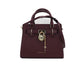Hamilton Small Grained Leather Satchel Crossbody Bag Handbag (Merlot Solid)