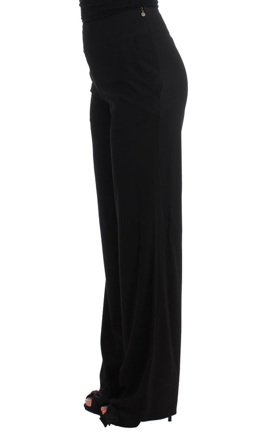 Elegant Wide Leg Black Trousers