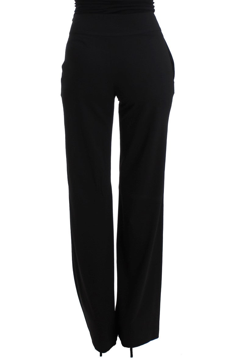 Elegant Wide Leg Black Trousers