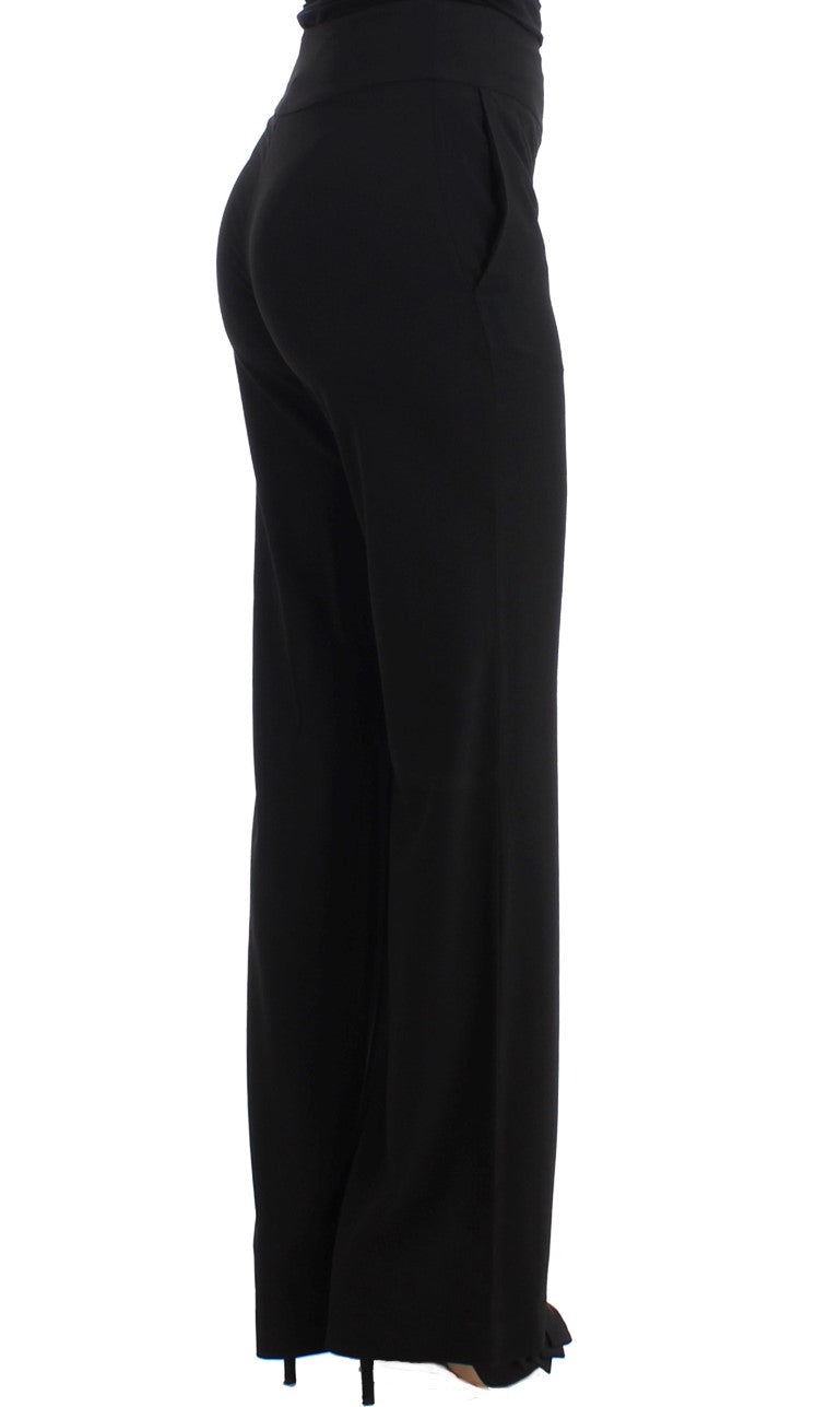 Elegant Wide Leg Black Trousers