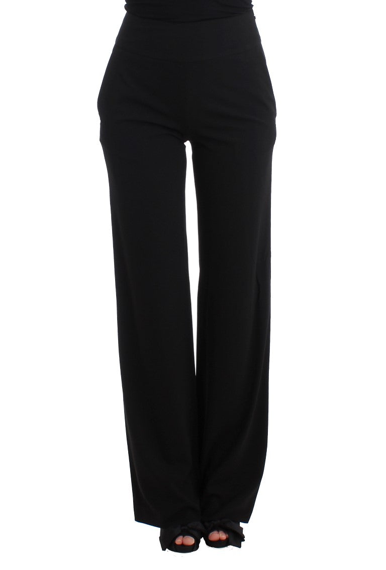 Elegant Wide Leg Black Trousers