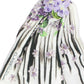 Elegant Purple Floral Jersey Dress