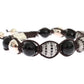 Elegant Black Silver Beaded Bracelet