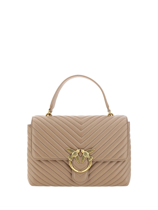 Quilted Calfskin Love Lady Bag in Beige