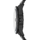 Sleek Black Steel Quartz Mens Watch