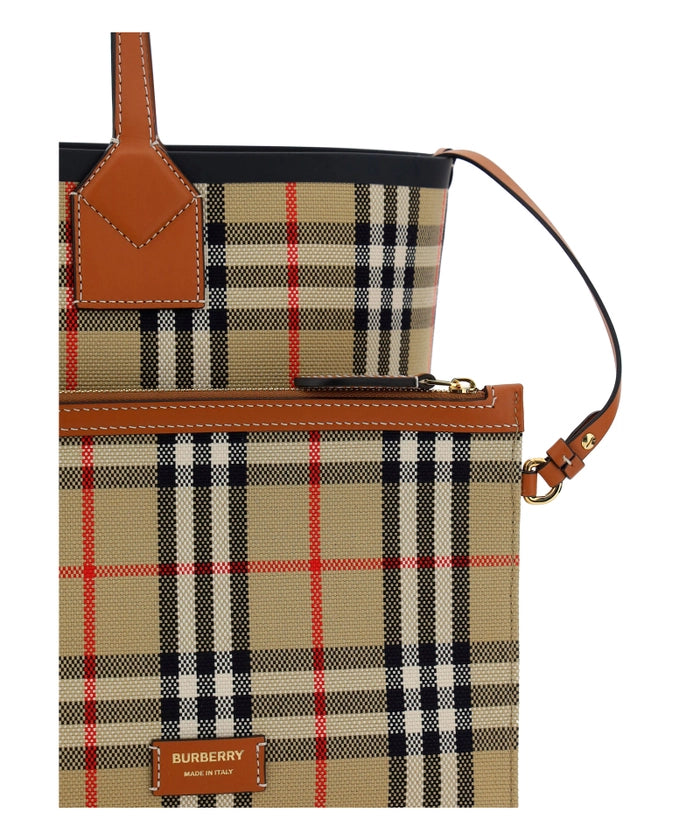 Elegant Small London Check Tote Bag