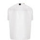 Chic Oversized White Cotton Tee with Unique Button Detail