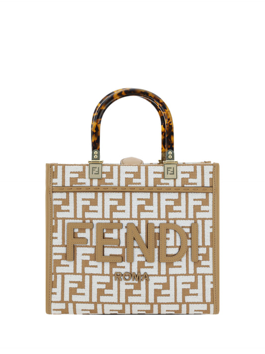 Chic Beige Sunshine Jacquard Handbag