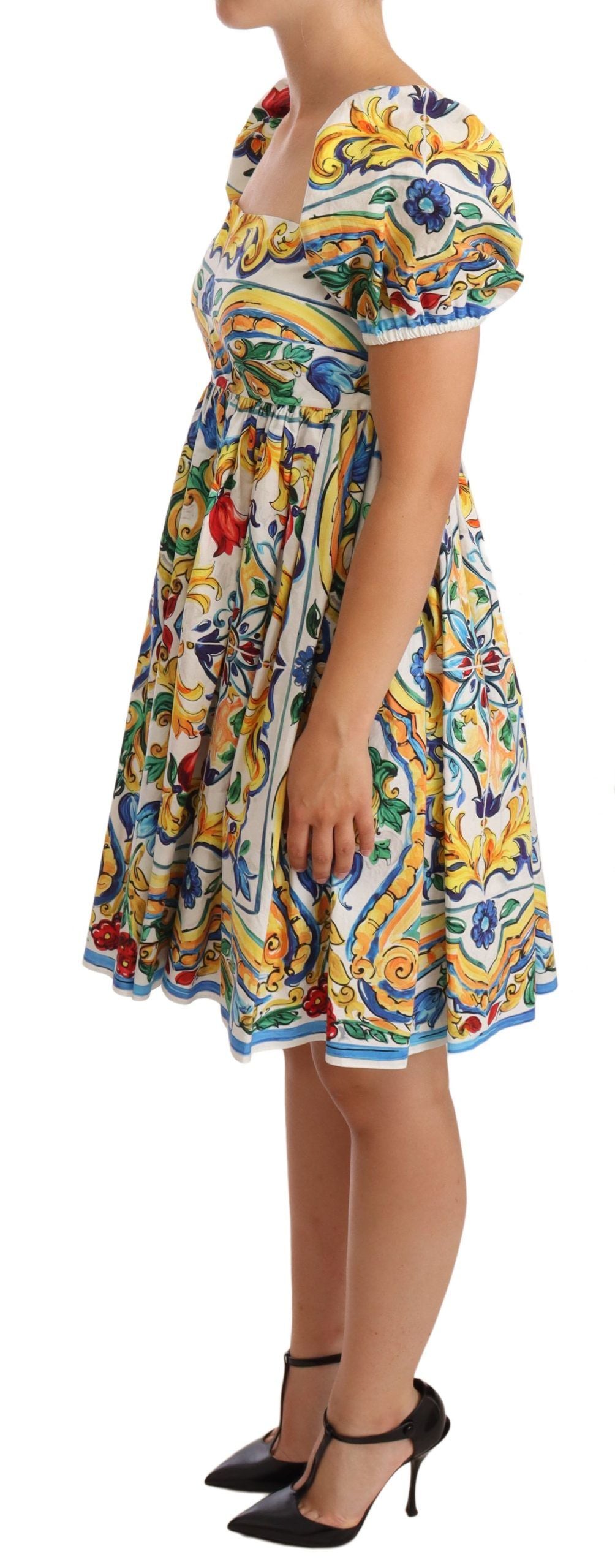 Majolica Mini Dress in Vibrant Multicolor