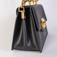 Elegant Black Leather Welcome Handbag