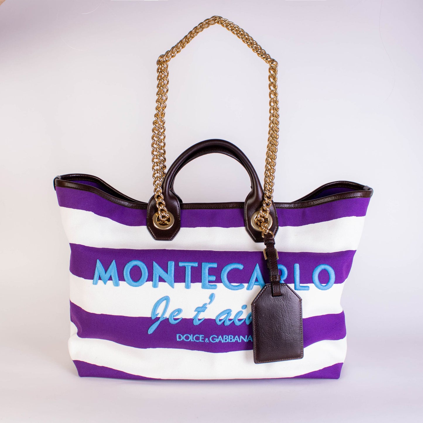 Elegant Striped Over Beach Handbag