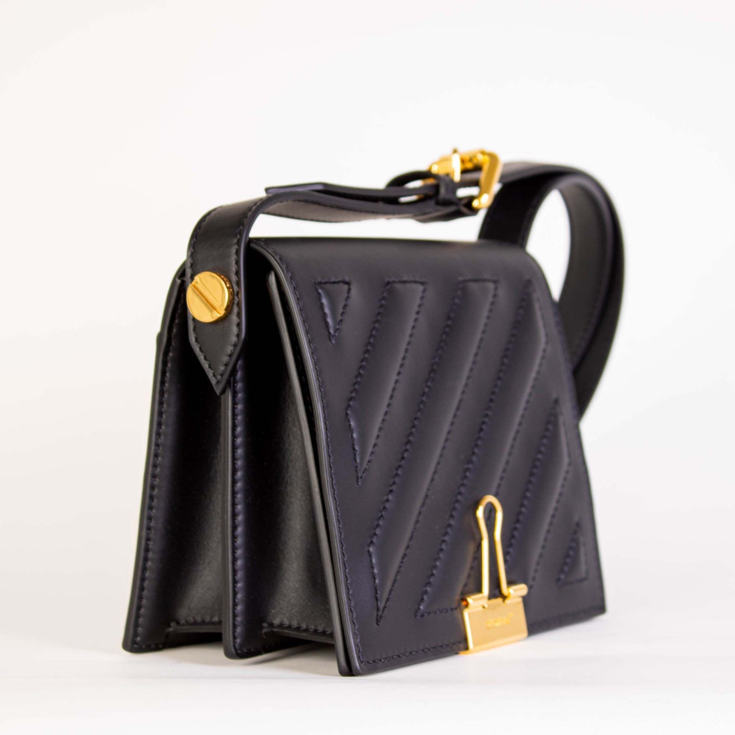 Elegant Black Leather Shoulder Bag