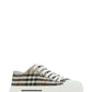Elegant Beige Check Low-Top Sneakers