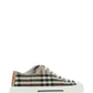 Elegant Beige Check Low-Top Sneakers