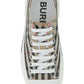 Elegant Beige Check Low-Top Sneakers