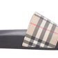 Elegant Beige Vintage Check Slides