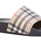Elegant Beige Vintage Check Slides