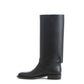 Equestrian Style Luxe Black Leather Boots