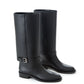 Equestrian Style Luxe Black Leather Boots