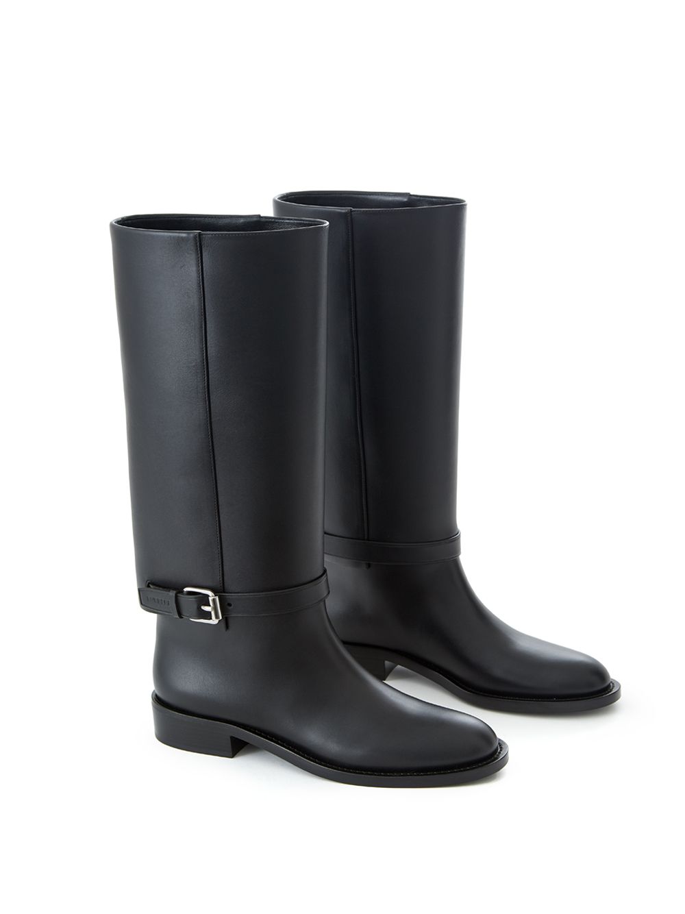 Equestrian Style Luxe Black Leather Boots