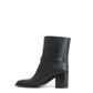 Elegant Leather Ankle Boots with Chic Buckle Detail
