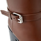 Chic Brown Leather Ankle Boots with Buckle Detail