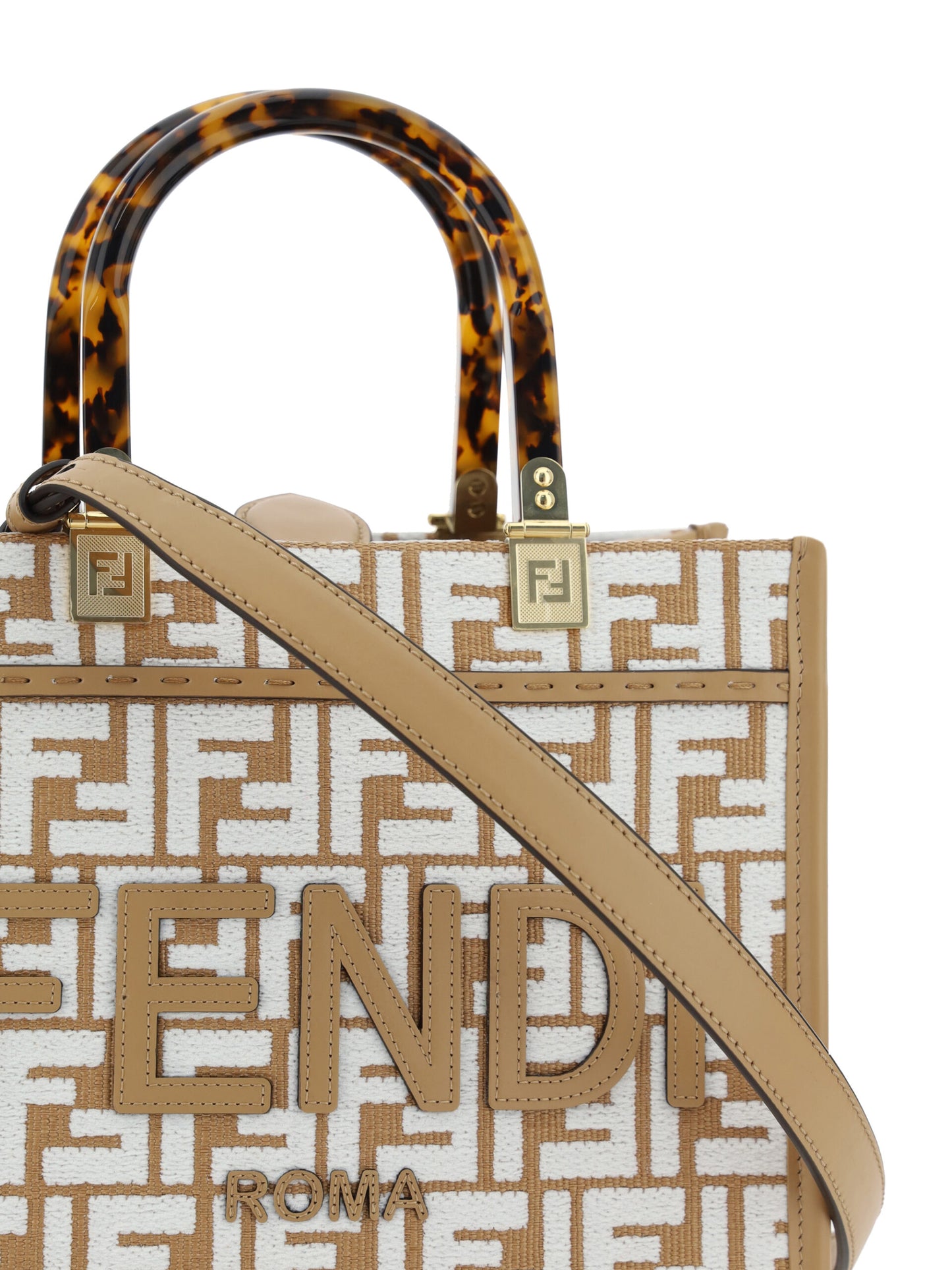 Chic Beige Sunshine Jacquard Handbag